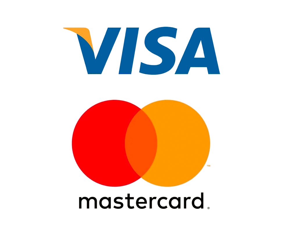 Visa and Mastercard credit card logos