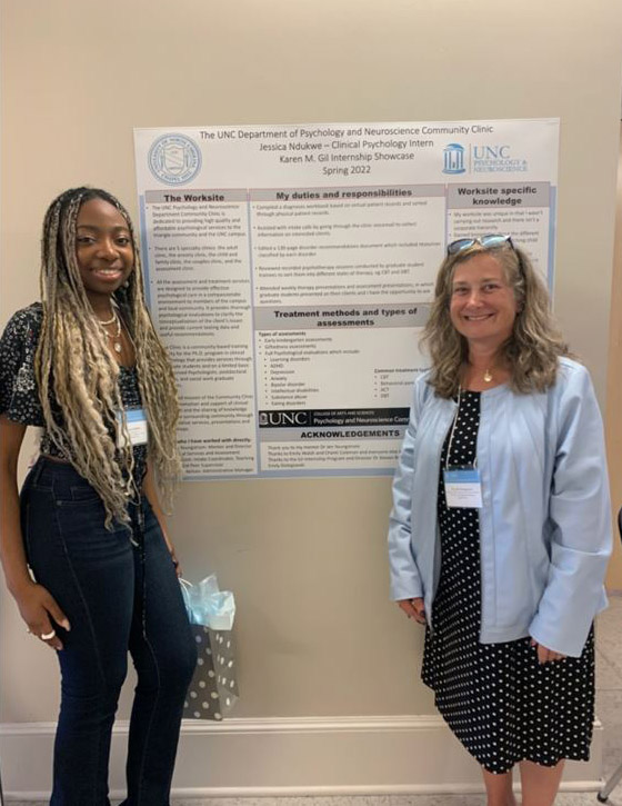 Jessica Ndukwe with Dr. Jen Youngstrom